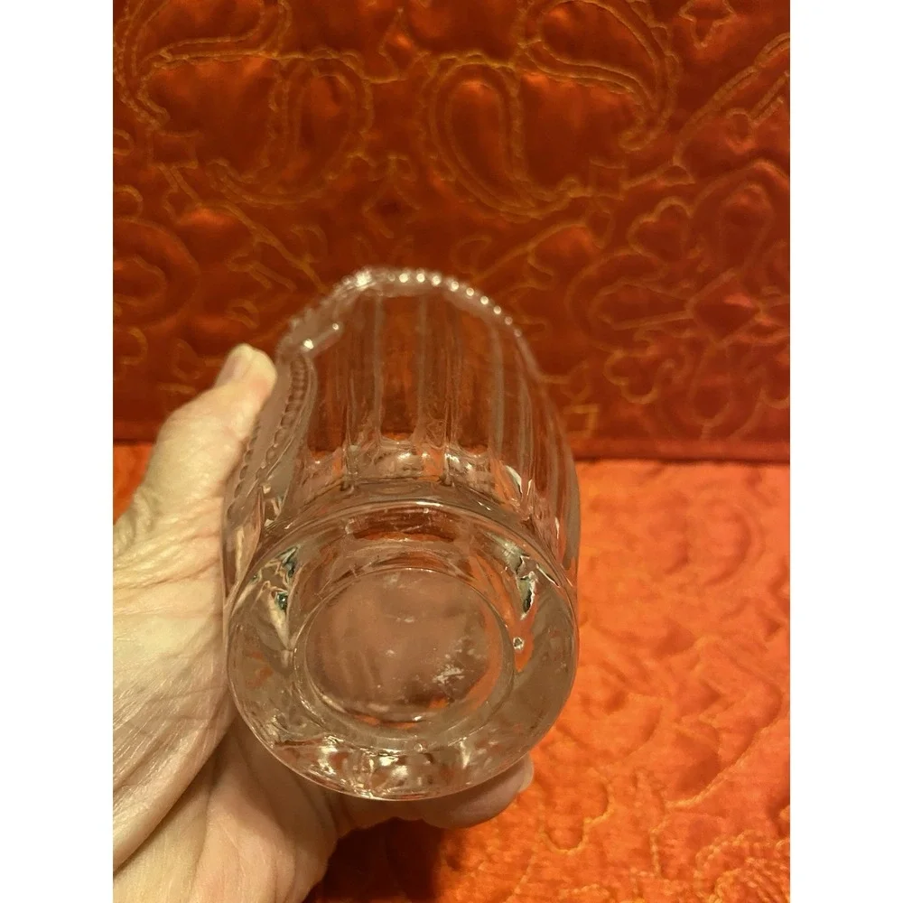Vintage Evita Merci Cherie Collection  Vase Germany 24% Lead Crystal‎ Ribbon Bow